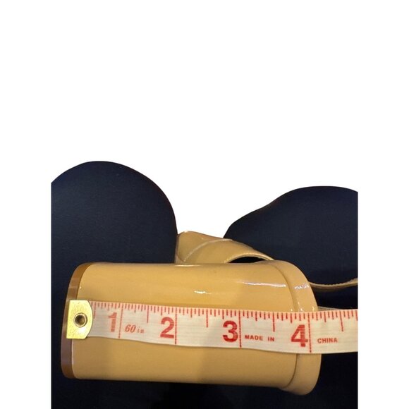 Marc Fisher LTD Pumps Nude Beige Patent Slingback Block Heel Sz 8.5M Square Toe - Picture 5 of 12